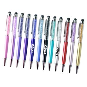 Personalized Cute Stylus <b>Pens</b>, 2-in-1 Black Ink Ballpoint and Slim Crystal Tips for Touch Screens - Ideal Gift - Product Image 1