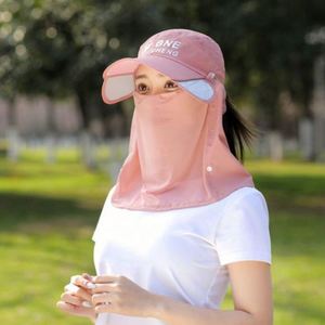 Summer Sun Bucket <b>Hats</b> with Removable Face Mask Breathable Unisex Working Sun <b>Hats</b> with Ponytail Casual Fishing Daily - Product Image 3