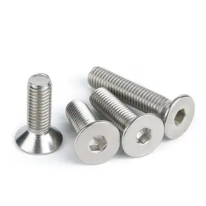 DIN 7991 a2 a2-70 Stainless Steel zinc alloy aluminum titanium 7075 metal m6 m7 Countersunk Flat Hex Socket Head Machine Screw