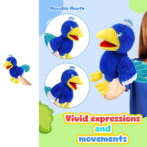 ตุ๊กตาทูแคนสีน้ำเงิน ปากเปิดได้ ขนนุ่มสีเหลือง ของเล่นตุ๊กตาสัตว์นุ่มนิ่ม อุปกรณ์เล่านิทาน ขายส่ง - Product Image 2