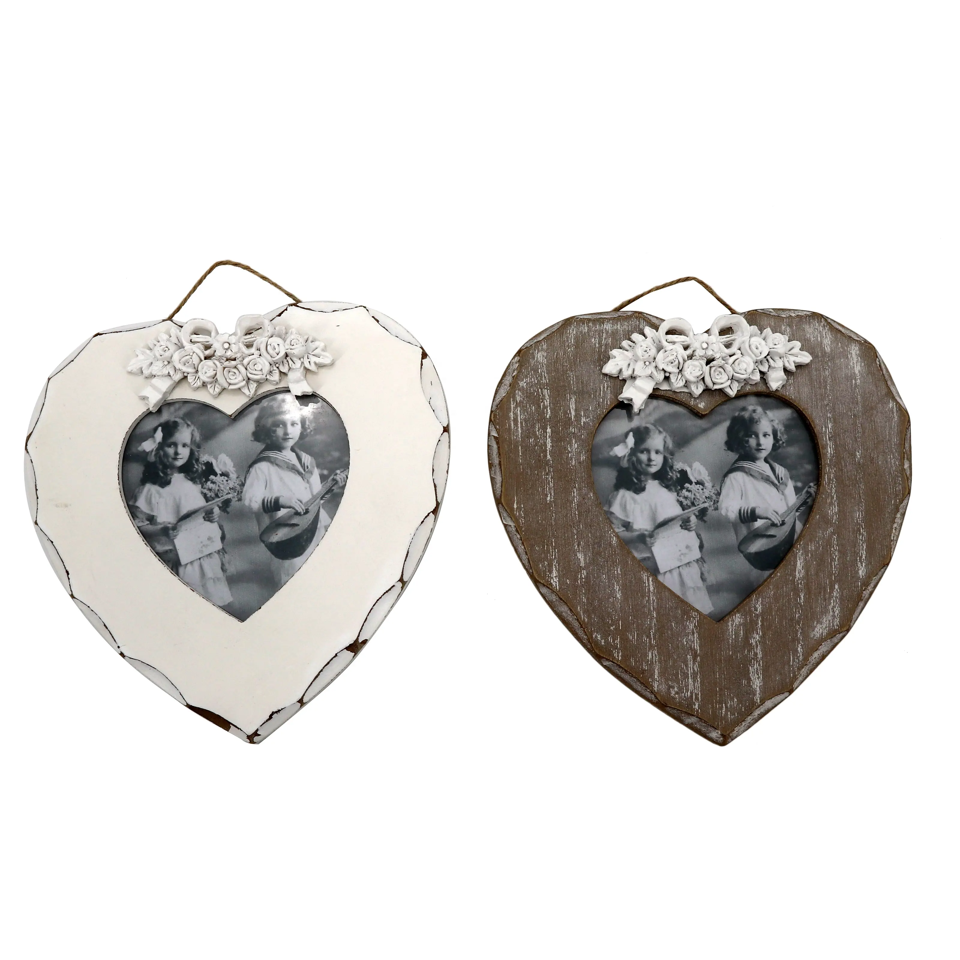 Classical Heart Shape Love Handmade Decorative Wall Mounted Wooden Hanging Picture Photo Frame