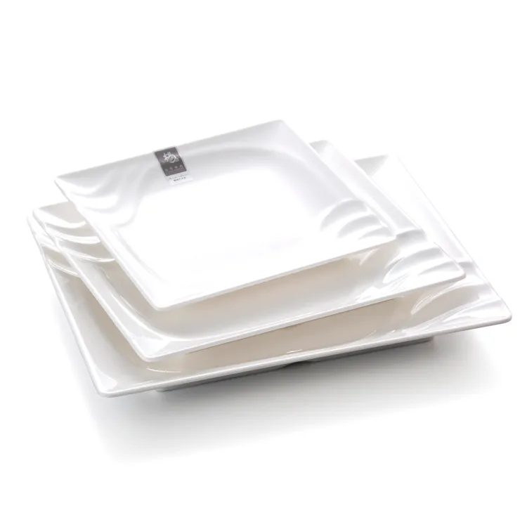Groothandel Hoge Kwaliteit Onbreekbaar Vierkante Melamine Platen Restaurant Supply