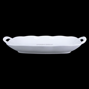 Bol en céramique de luxe à bord doré avec poignée Plats de cuisson irréguliers Vaisselle décorative <span class=keywords><strong>Plaque</strong></span> de cuisson pour hôtel restaurant - Product Image 5