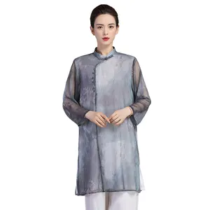 Biểu Tượng Tùy Chỉnh Tang Phù Hợp Với Mens Kung Fu Đồng Phục Tai Chi Đồng Phục Cotton Linen Lụa Womens Trung Quốc Truyền Thống Kung Fu Quần Áo