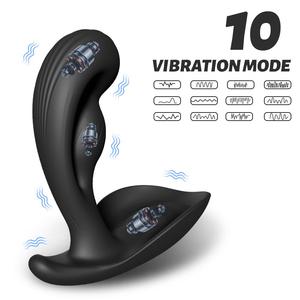 Masseur de prostate transfrontalier vibrant électrique avec contrôle, plug anal, jouet sexuel de masturbation, entraîneur de testicules, sexy - Product Image 6