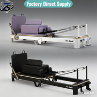 Machine de Pilates Reformer pliable en alliage d'aluminium léger de haute qualité avec accessoires complets pour la maison, la salle de sport et l'usage en studio