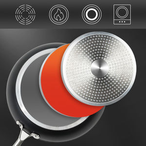 26cm Deep Non-Stick Frying Pan Anodized Aluminum <b>Cookware</b> PFOA-Free & Dishwasher Safe for All Stovetops - Product Image 4