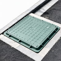 Couvercle de regard carré composite en PRV/SMC pour projets d'assainissement et de drainage routier municipal – Approvisionnement direct usine