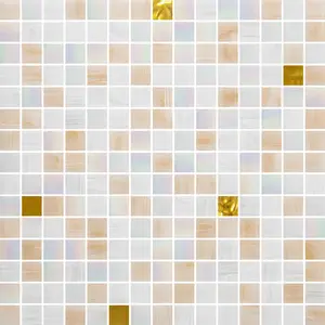 High Quality Glossy Crystal Glass Self Adhesive Mosaic Tiles Gold Inlaid Gradient Yellow Color Platinum Glass Mosaic