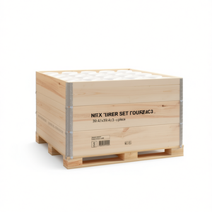 Colliers de palettes en bois de pin 39,4 x 39,4 po, lot de 3, usage industriel - Product Image 1