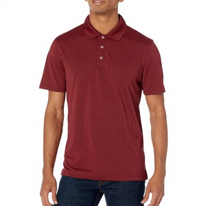 Polo à manches courtes pour homme, couleur unie, tissu en coton respirant, style décontracté, coupe classique - Product Image 1