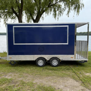 รถขายอาหารเคลื่อนที่แบบกำหนดเองได้ รถขายเครื่องดื่ม รถบาร์บีคิวถ่าน รถขายอาหารรมควันเคลื่อนที่ ตู้โชว์อาหารบน<span class=keywords><strong>ล้อ</strong></span> - Product Image 2