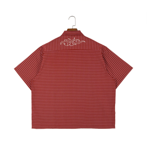 Camisas Americanas Retro a <span class=keywords><strong>Cuadros</strong></span> con Bloques de Color, de <span class=keywords><strong>Manga</strong></span> <span class=keywords><strong>Corta</strong></span>, para <span class=keywords><strong>Hombre</strong></span> y Mujer, Nuevas, Modernas, Holgadas, Casuales y Versátiles - Product Image 2
