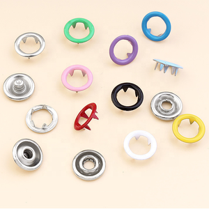 Boutons à pression ronds plats multicolores en acier inoxydable de 10 mm à cinq griffes, <span class=keywords><strong>sans</strong></span> couture, pour vêtements et artisanat - Product Image 4