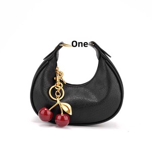 Nouveau <span class=keywords><strong>Sac</strong></span> <span class=keywords><strong>à</strong></span> <span class=keywords><strong>Main</strong></span> Mini et Portefeuille Femme 2026 – Design Croissant Tendance avec Pendentif Cerise, Fermeture Éclair, en PU, sans Bretelles – Collection Printemps 2026 - Product Image 5
