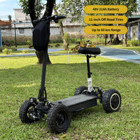 Scooter électrique tout-terrain à 4 roues, pneus de 11 pouces, 2400W, véhicule électrique tout-terrain pour adultes
