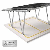 Installation facile, design moderne, carport solaire en aluminium, support de montage solaire pour système solaire