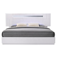Ensembles de Chambre à Coucher en Gros 11NAA017 Lit King Size Commodes Blanches avec Tables de Chevet