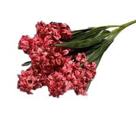 Hyacinth buatan (7 garpu/tandan) Faux Spring Hyacinthus Orientalis daun hijau untuk pernikahan rumah dekoratif bunga buatan