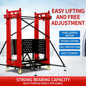 Piezas para escaleras y andamios, Plataforma de aluminio para andamios, Motor eléctrico pequeño en venta, Cabrestante de 500 kg con plataformas, Elevador telescópico - Product Image 2