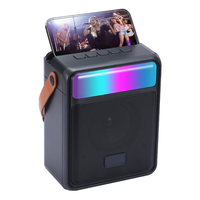 Solar Charging Outdoor Camping  Speaker BT5.4 IPX4 Waterproof RGB TWS Phone Stand Mini Portable Loud Sound Long Battery