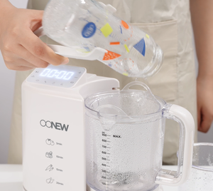 محضر طعام الأطفال الكهربائي OONEW خالٍ من مادة BPA بقوة 700 واط، وعاء خلط سعة 900 مل، وعاء عمل سعة 900 مل، جهاز طهي وهرس وخلط وتبخير، قابس أوروبي - Product Image 3