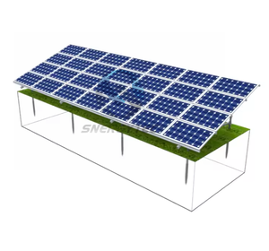 Hệ thống lắp đặt mặt đất bằng nhôm để lắp đặt bảng điều khiển năng lượng mặt trời cọc thép bền với kết thúc Anodized cho các nhà máy Điện Mặt Trời - Product Image 1