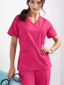 Set di scrub con fasciatura personalizzata elasticizzati e traspiranti da donna, camice da allattamento, uniformi mediche, uniformi chirurgiche ospedaliere in Spandex - Product Image 2
