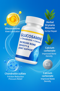 แท็บเล็ตกลูโคซามีนคอนดรอยตินแท็บเล็ตสำหรับผู้ใหญ่มีแคลเซียม - Product Image 5