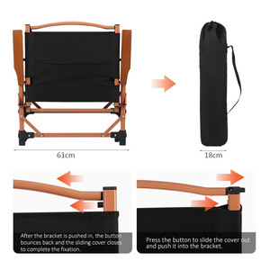 Chaise de camping pliable portable légère en métal pour extérieur, idéale pour la plage et le jardin (type Kermit) - Product Image 4