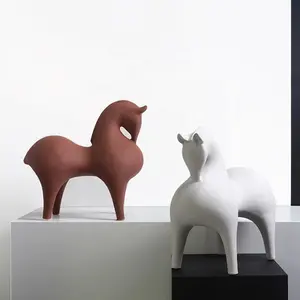 Modern Nordic Pattern Horse Art Ornament Decorating Design Ceramic Decors home luxury decor accessories