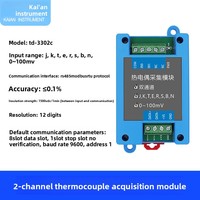 Modul Akuisisi Termokopel Tipe K Sensor Suhu PT100 Konverter RS485 Data Modbus RTU untuk Jaringan Komunikasi