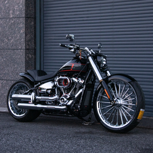 Jantes de <span class=keywords><strong>moto</strong></span> avant arrière 18/21/23 chromées à rayons multiples pour les jantes de roues 18-later harley Softail Fatboy Breakout, <span class=keywords><strong>Tubeless</strong></span> Wheels - Product Image 6