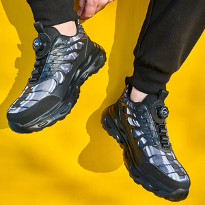 YIZHONCO Zwarte Veiligheidsschoenen Ademende Mesh Bovenstalen Teen Antislip CE Zwarte Veiligheidsschoenen