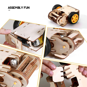 2.4G 6CH RC jouet <span class=keywords><strong>Battle</strong></span> boots télécommandé jouet STEM Building 3D Puzzle en bois moteur électrique Kit scientifique - Product Image 2