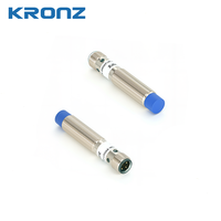 Capteur de proximité inductif KRONZ M12 non encastré, détection 8 mm, PNP NO, 10-30 V CC, IP67, interrupteur cylindrique fileté avec connecteur M12