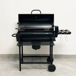 เตาถ่านดำราคาดีที่สุด พร้อมฝาปิด สำหรับย่างบาร์บีคิว พร้อมแกนหมุน สำหรับปิกนิกในสวน - Product Image 3