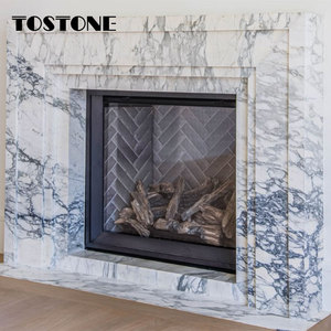 Caminetto in Marmo Bianco di Lusso con Venature Grigie, Stile Palazzo Reale per Interni di Ville, Direttamente dalla Fabbrica Tostone - Product Image 3