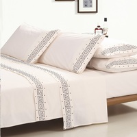 KOSMOS Bedding King Venta al por mayor de algodón Queen bordado sábana sábanas