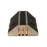Dissipateur thermique personnalisé à double caloduc empilé avec grandes ailettes à glissière pour serveur CPU PC coudé soudé perforé