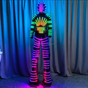 Traje de Baile Futurista LiqVis con Luces LED de Colores Cambiantes, <span class=keywords><strong>Ropa</strong></span> Brillante <span class=keywords><strong>para</strong></span> Espectáculos de Cosplay, Festivales, Fiestas y <span class=keywords><strong>Eventos</strong></span> - Product Image 4