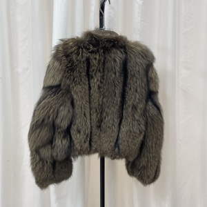 Giacca da donna con collo di <span class=keywords><strong>pelliccia</strong></span> di volpe, cappotto di <span class=keywords><strong>pelliccia</strong></span> d'argento, - Product Image 4