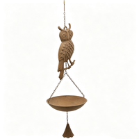 Mangeoire à oiseaux suspendue en métal rustique vintage populaire avec plateau, décoration de jardin extérieur