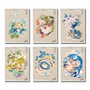 YZ Anime Cartoon Rare Surprise Mystery Chinese Art Card Eif Baby Tear-off Tabs Pokemoned Booster Box Board Games Blind Box Gift - Product Image 6