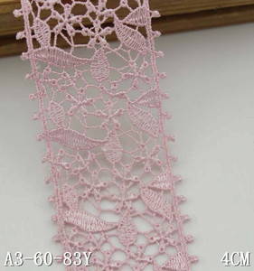 حافة ضيقة 4 لون وردي Guipure من البوليستر مطرزة حافة دانتيل للنساء - Product Image 3