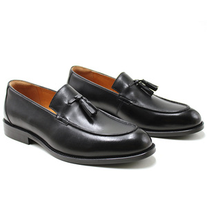 Mocassins pour hommes en cuir véritable de haute qualité, style rétro de luxe, à pampilles, antidérapants, chaussures décontractées - Product Image 2