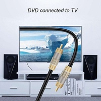 Câble RCA mâle-mâle en cuivre pur torsadé de haute qualité pour amplificateur de voiture, microphone, haut-parleur audio Hi-Fi et subwoofer