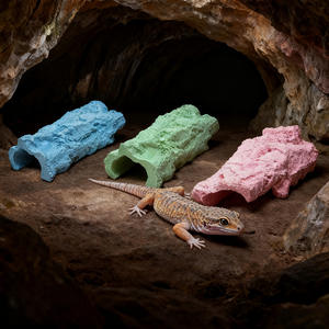 Réptil Esconder Caverna Lagarto Gecko Casa Escorpião Aranha Terrário Vidro Ecológico Rodada Plataforma De Escalada Zhuojin - Product Image 2