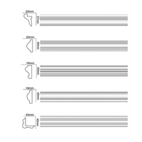 Moulure murale intérieure en polyuréthane haute densité moderne Chaise décorative en PU Rail Dado apprêté pour Villa Hôtel Atelier