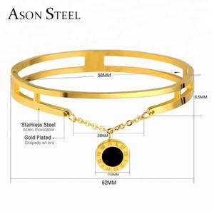 Joyería de Moda, Nueva Pulsera de Acero Inoxidable Negra, Pulseras y Brazaletes de Lujo, Pulsera de la Suerte para Mujer - Product Image 2